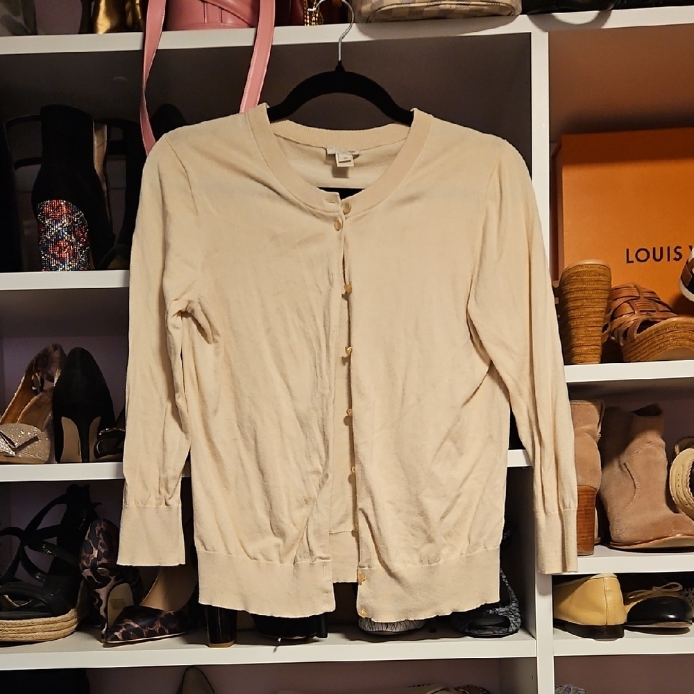 J. Crew Beige Clare Cardigan